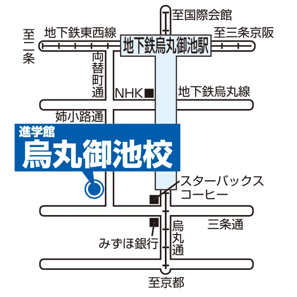 烏丸御池校地図